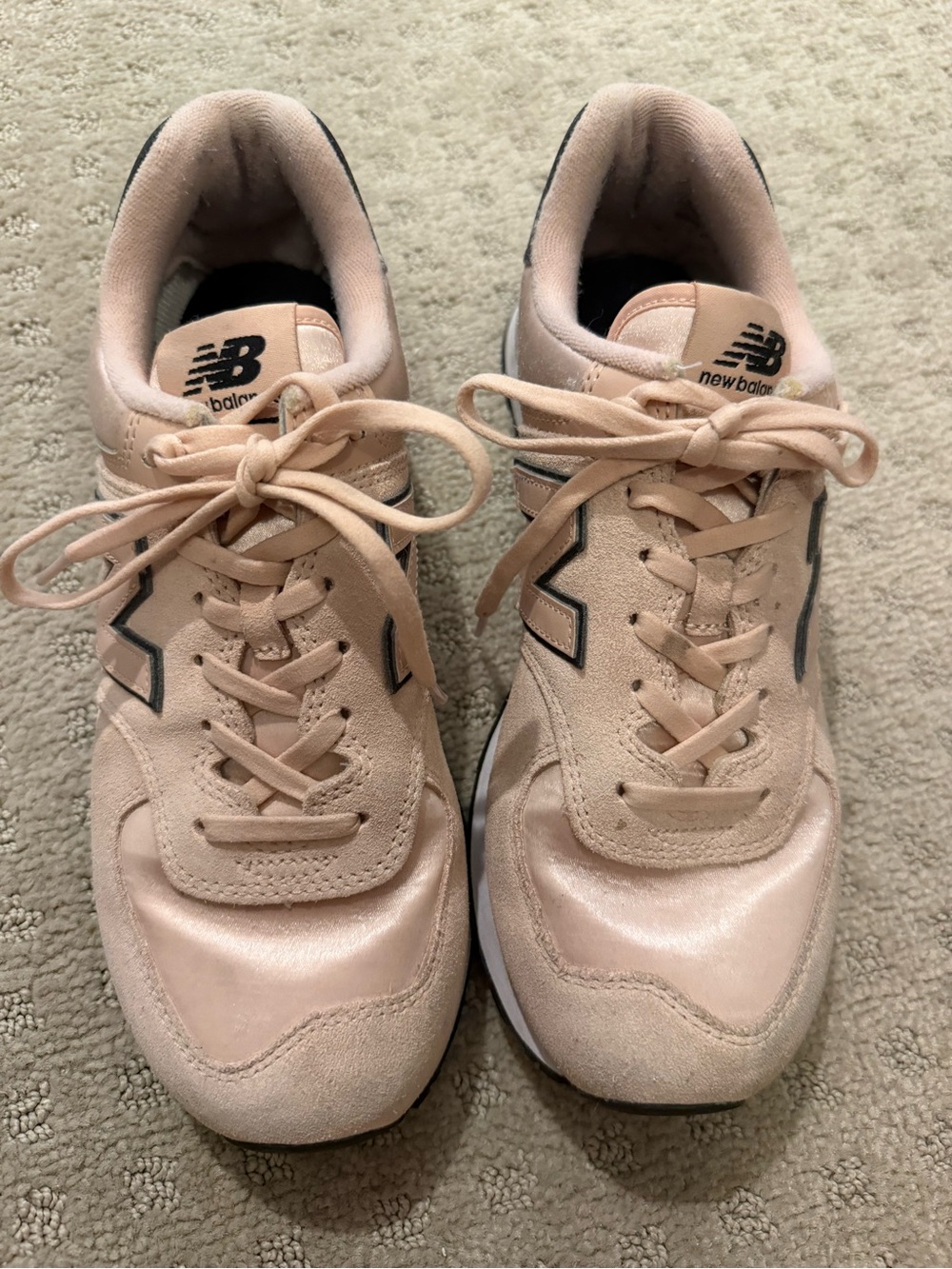 New Balance Women's 574 Blush Pink Lace-Up Sneakers